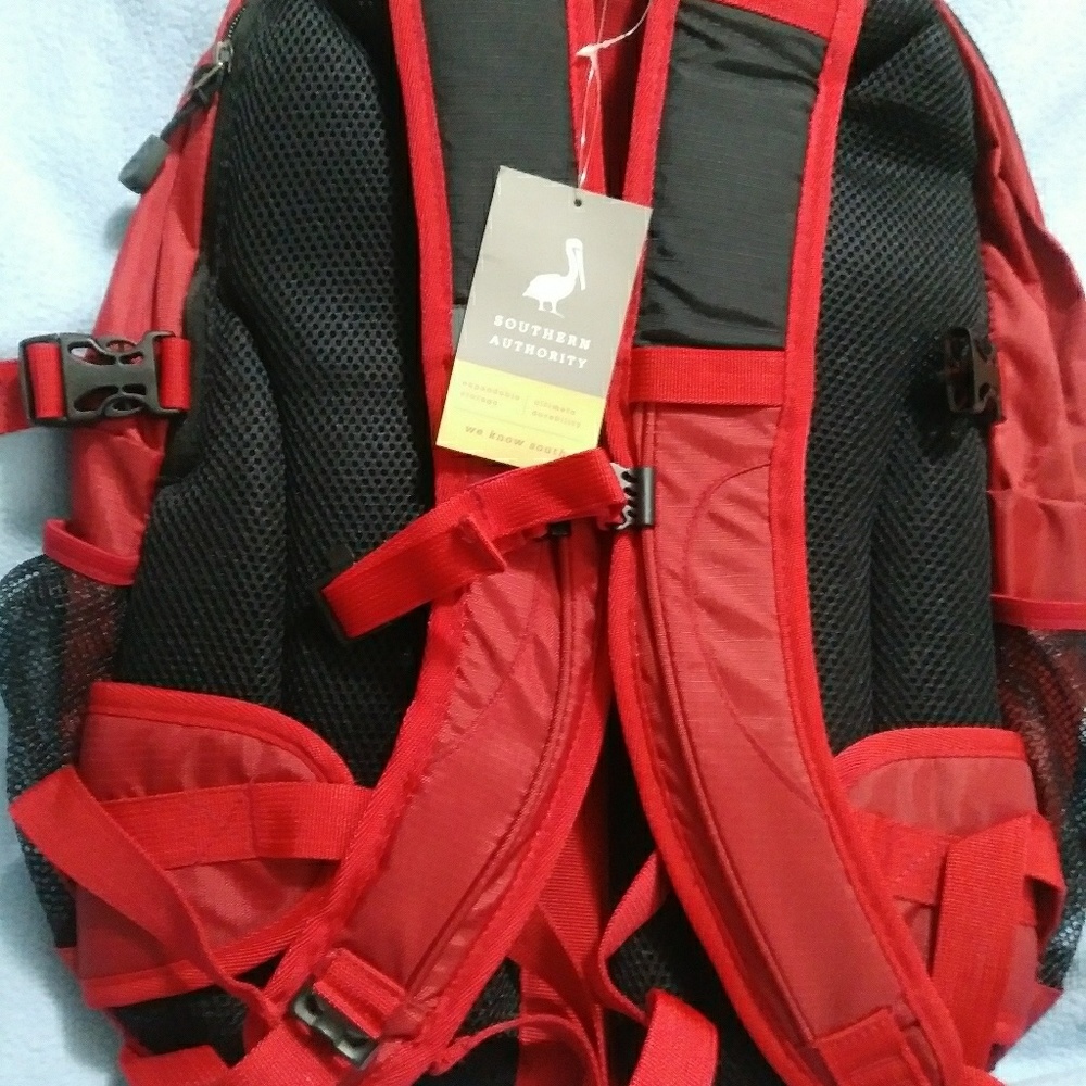 Southern authority red black backpack
